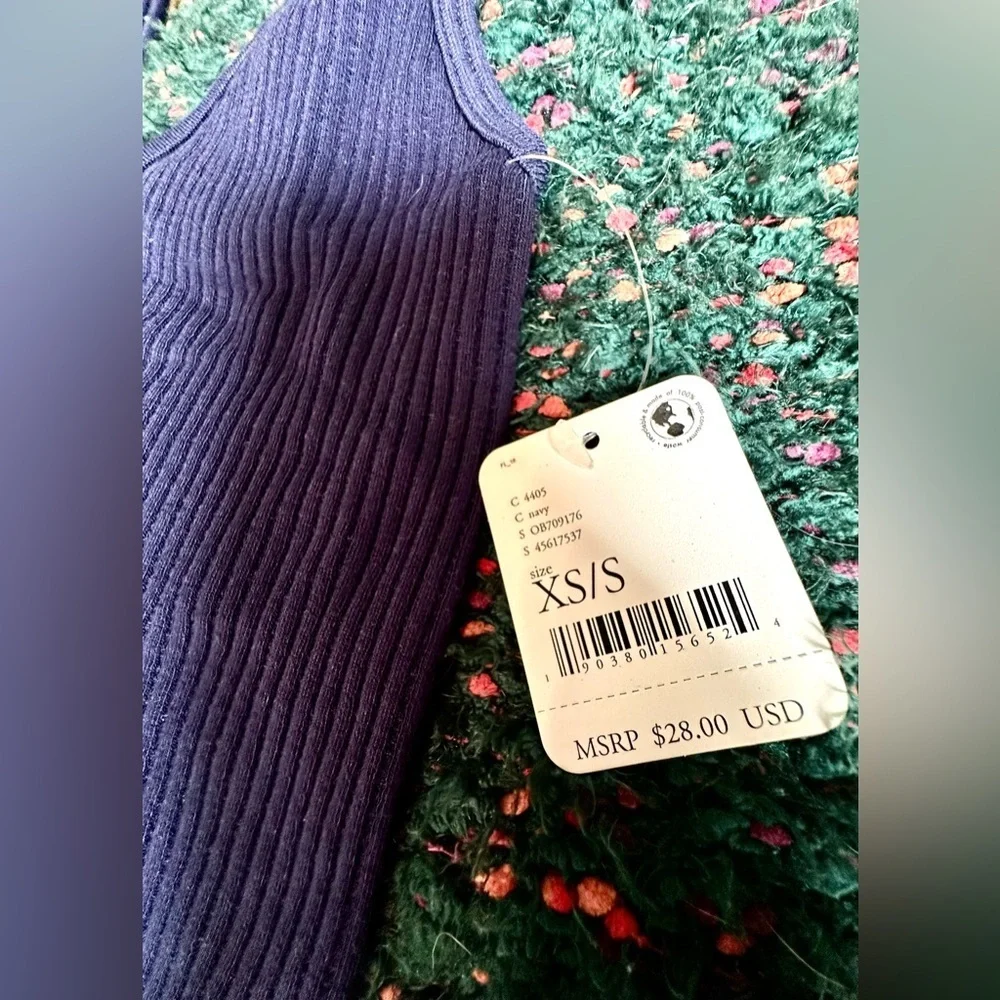 ‼️RARE‼️🎸Free People🎸🔥NWT🔥Solid Ribbed Brami in Navy—XS/S